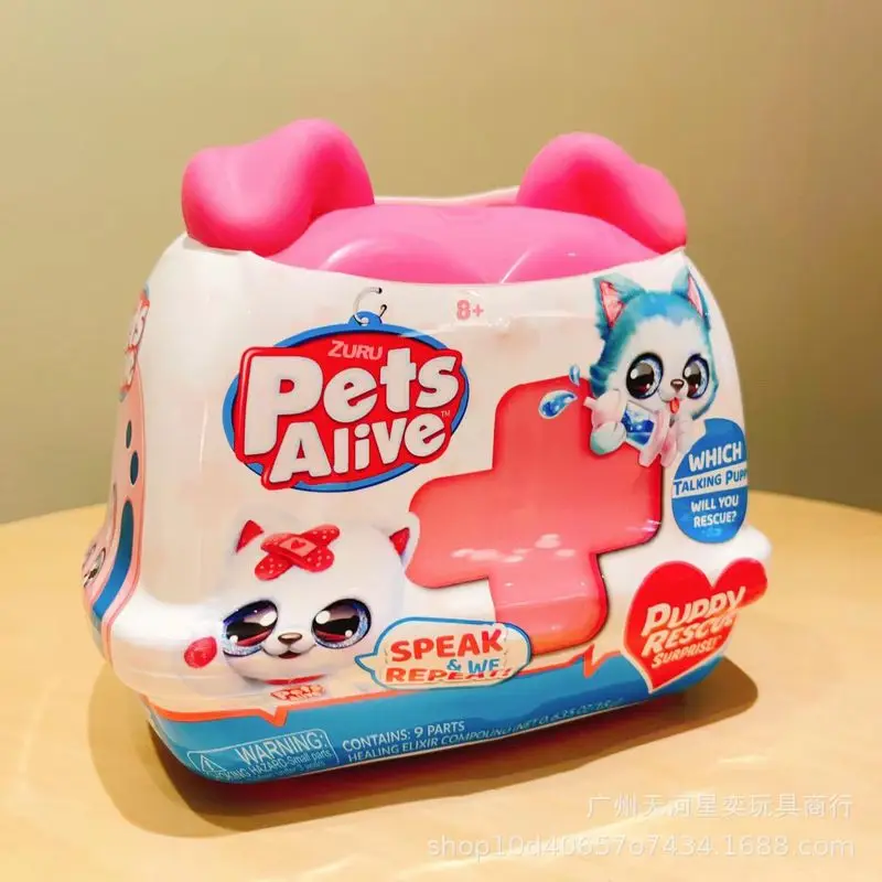 

Zuru Authentic New Zealand Pets Alive Puppy Rescue Surprise Blind Box Talking Repeat Pet Figure Rescue Shop Toy Gift Set