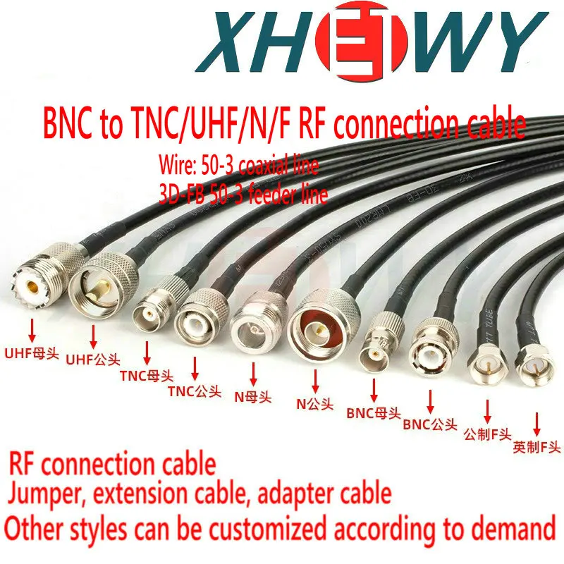 BNC to TNC UHF N F RF conversion cable Q9 head 50-3 extension antenna radio GPS to connection jumper SL16 feeder