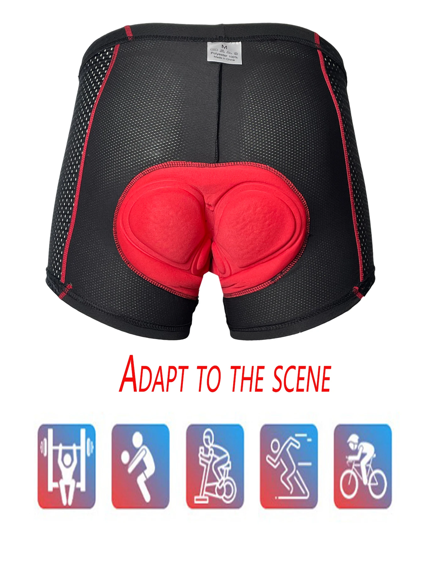 3-teiliges Herren-Radunterwäsche-Set mit 5D-Gel-Polsterung, Mountainbike-Boxershorts, Radhose, Rennrad-Unterwäsche, Radzubehör – Detail 2