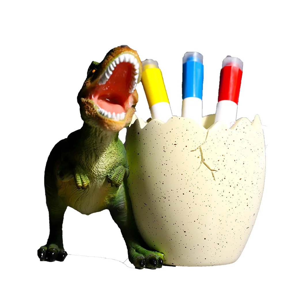 Porta Lápis Dinossauro, Organizador de Mesa, Material de Escritório, Resina para Desktop Decor, Homem, Mulheres Presentes de Natal