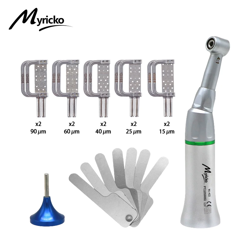 

Dental 4:1 Contra Angle and 10pcs Slicing Interproximal Strips Reciprocating With IPR System Orthodontic Kit