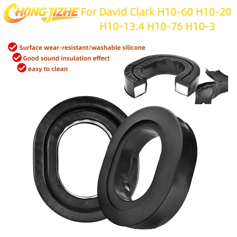 

Replacement Earpad for David Clark H10-60 H10-20 H10-13.4 H10-76 H10-3 Headphone silicone Cooling Gel Ear Cushion easy to clean，