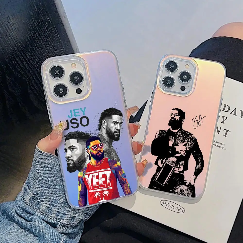 

Чехол для телефона J-Jey Uso Y-YEET для iPhone 17, 16, 15, 14, 13, 12, 11 Pro Max Plus, прозрачный чехол с лазерным градиентом Aurora