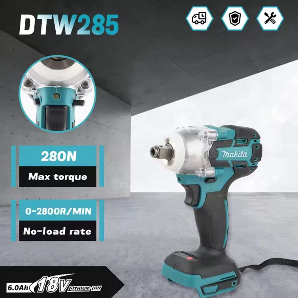 

✂️Makita DTW285 tool, impact wrench mobile phone wireless brushless electric wrench 520N18V battery high torque rechargeab