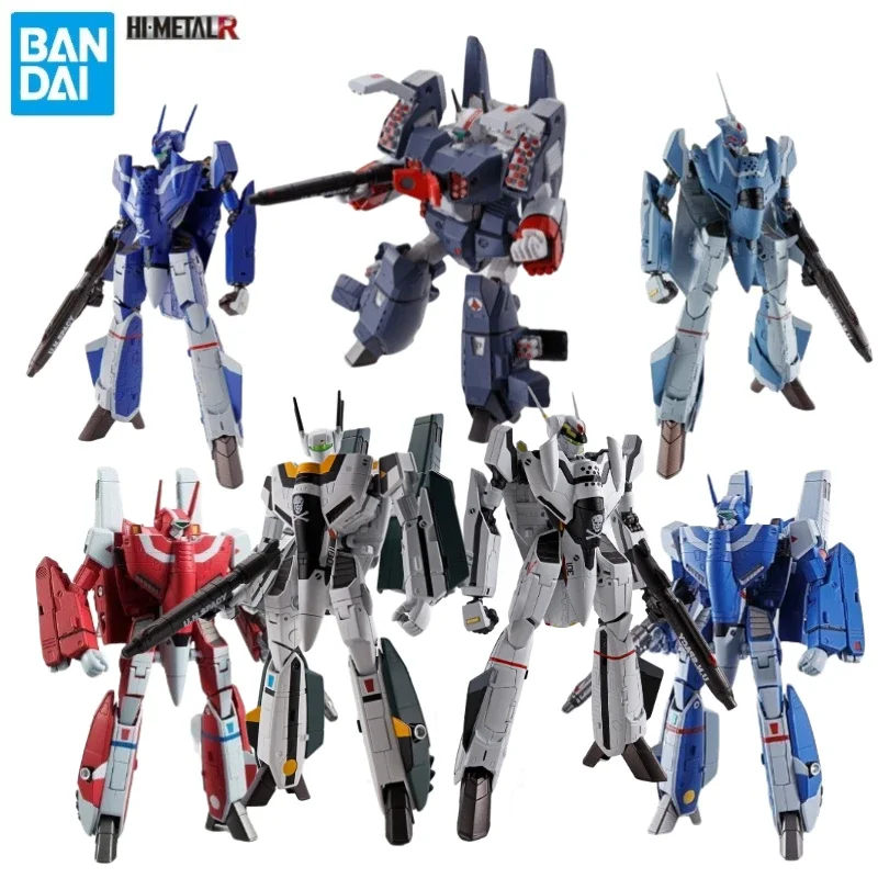 In Stock Original Bandai HI-METAL R Macross ZERO VF-0D VF-1S VF-1J VF-0S Three Stage Deformation Action Figures Toy Collection