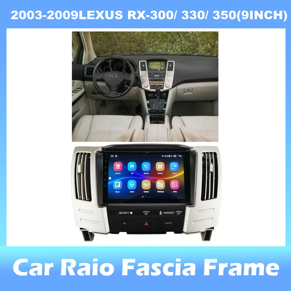 

9-inch 2din Car Radio Dashboard ForLEXUS RX-300/ 330/ 350 2003-2009Stereo Panel, For Teyes Car Panel With Dual Din CD DVD Frame