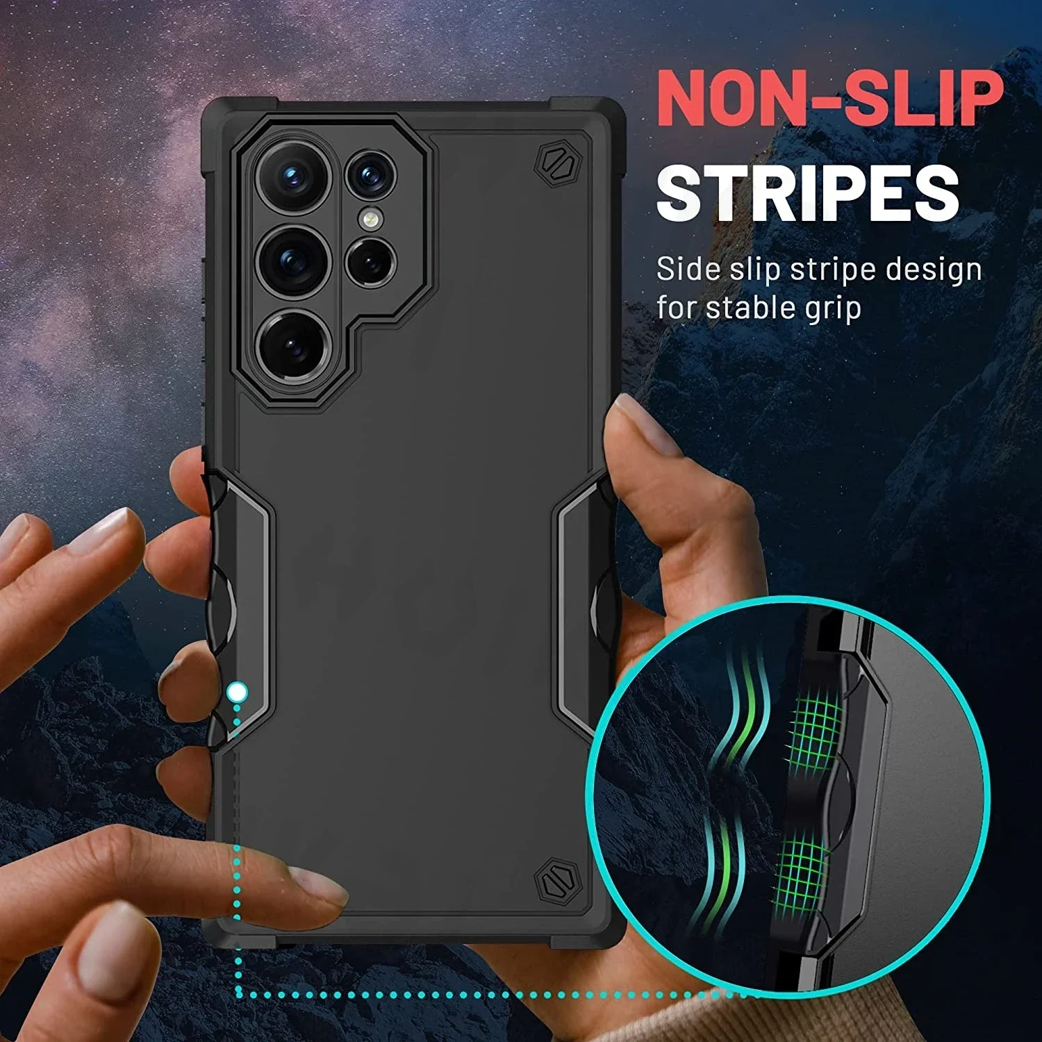 Case For Samsung Galaxy S24 S23 S22 S21 Ultra Plus S20 FE A14 A34 A54 A55 A35 Heavy Rugged Ultra-thin Shockproof  Mobile Cover