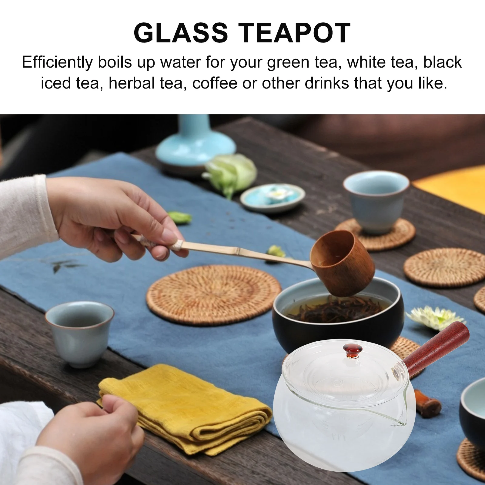 

Large Teapot Heat-resistant Glass Portable Infuser Coffee Infusers Small with Office