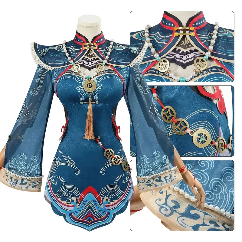 

☆YunCos Tessa Cute Little Zombie Skin Couture Cosplay Game Costume Wig Anime Halloween Party Suit☆