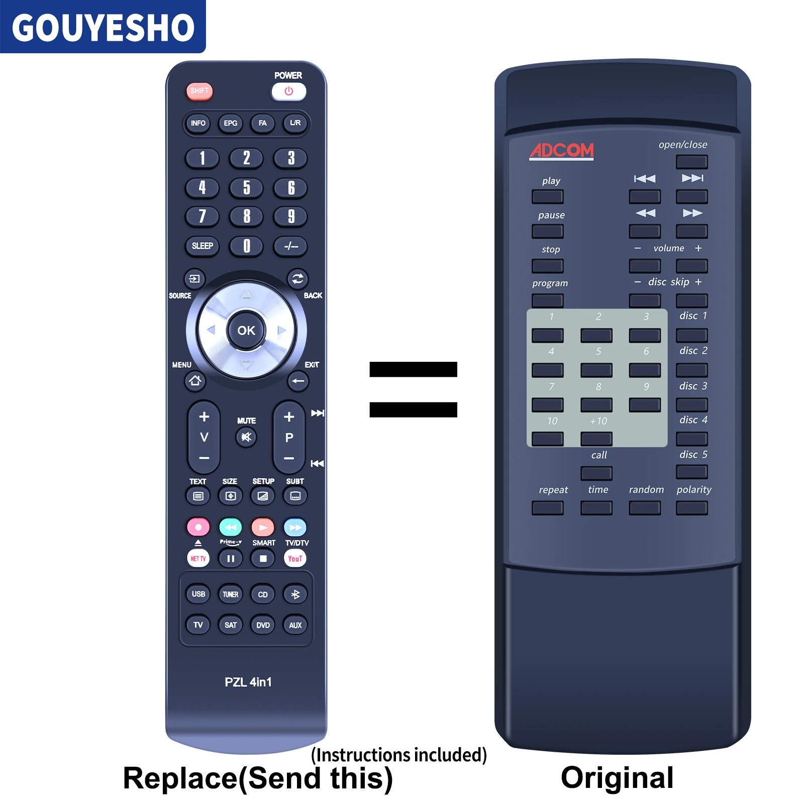 Remote Control pengganti GCD-700 baru untuk GCD-700 ADCOM
