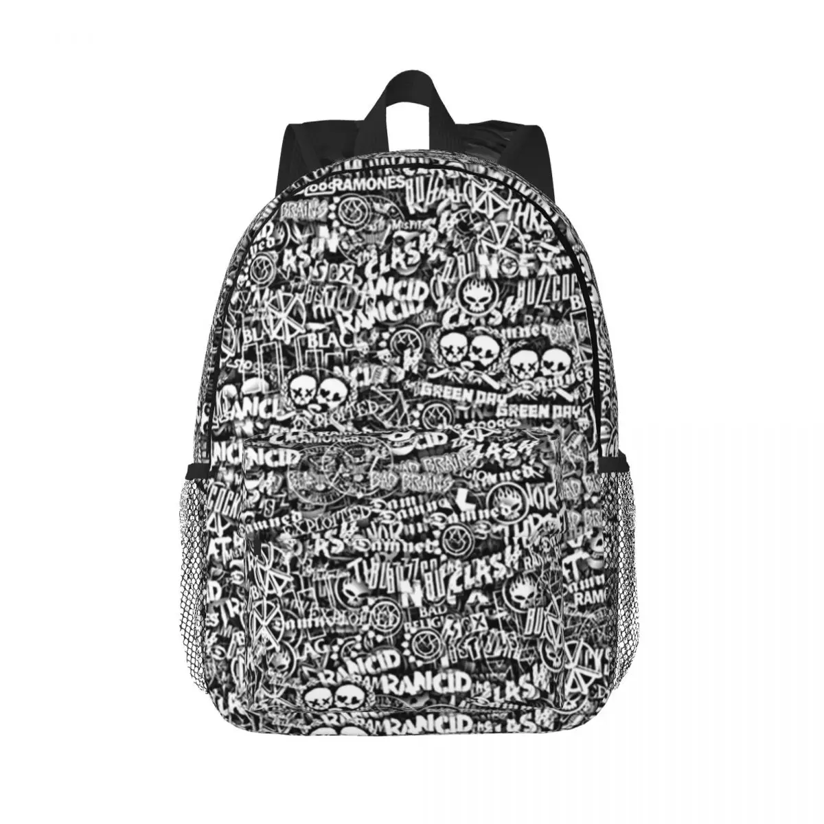 

Punk-Rock Bands. Stickerbombing Backpacks Teenager Bookbag Children School Bags Travel Rucksack Shoulder Bag Large Capacity