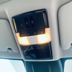 For Nissan X-Trail XTrail T33 Rogue 2021 2022 stainless Steel Front Roof Reading Lamp Light Panel Trims Interior Accessories