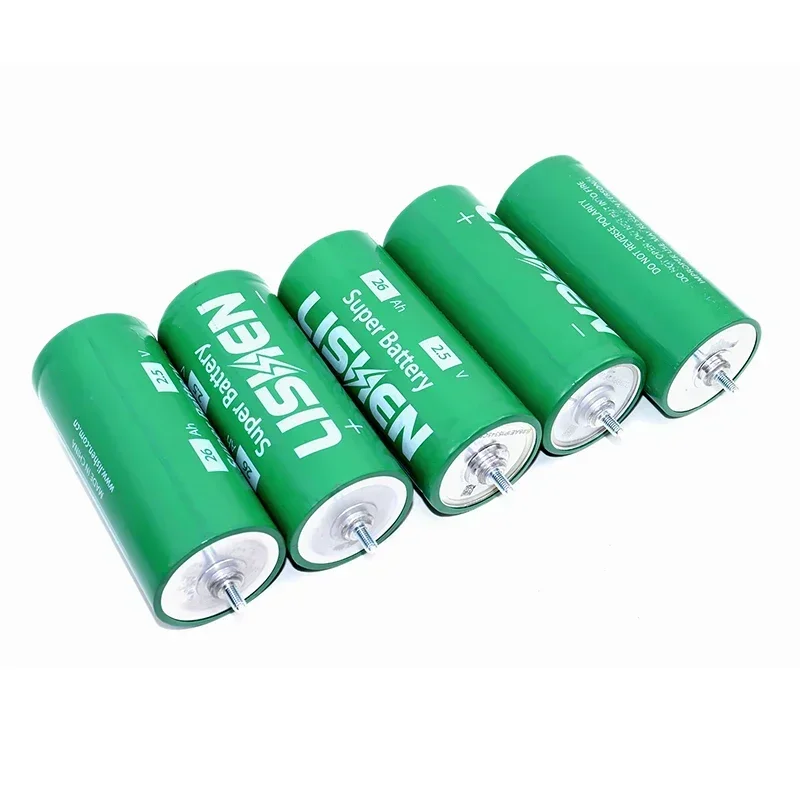 16PCS 2.5V 26Ah Lishen Lithium titanate LTO battery low temperature resistance 30000 cycles 20C diy 12v 24v Car starter Solar