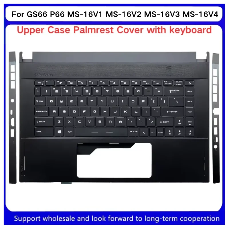 New For Kailxuling GS66 P66 MS-16V1 MS-16V2 MS-16V3 MS-16V4 Upper Case Palmrest Cover With RGB keyboard Black