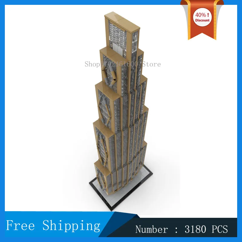 

NEW 270 Park Avenue 1:800 Scale JPMorgan Chase Building Block Model Set City Street View Collection Toy Gifts