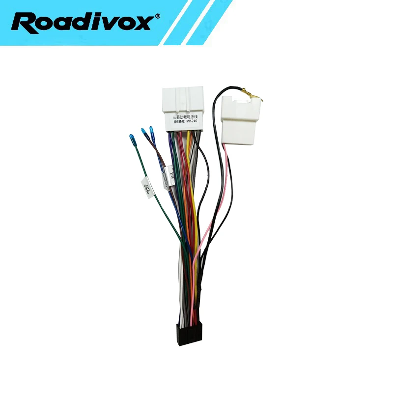 Car Radio Wire Harness Power Adapter For Mitsubishi Pajero Sport 16pin Android Stereo Video GPS Multimedia ISO Cable Connector