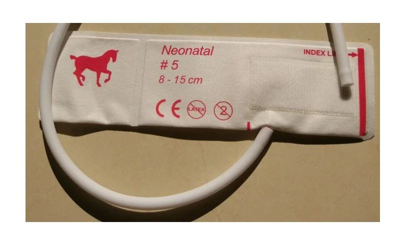 free shipping size 20pcs Veterinary blood pressure cuff disposable blood pressure cuff single tube non woven neonatal nibp cuff