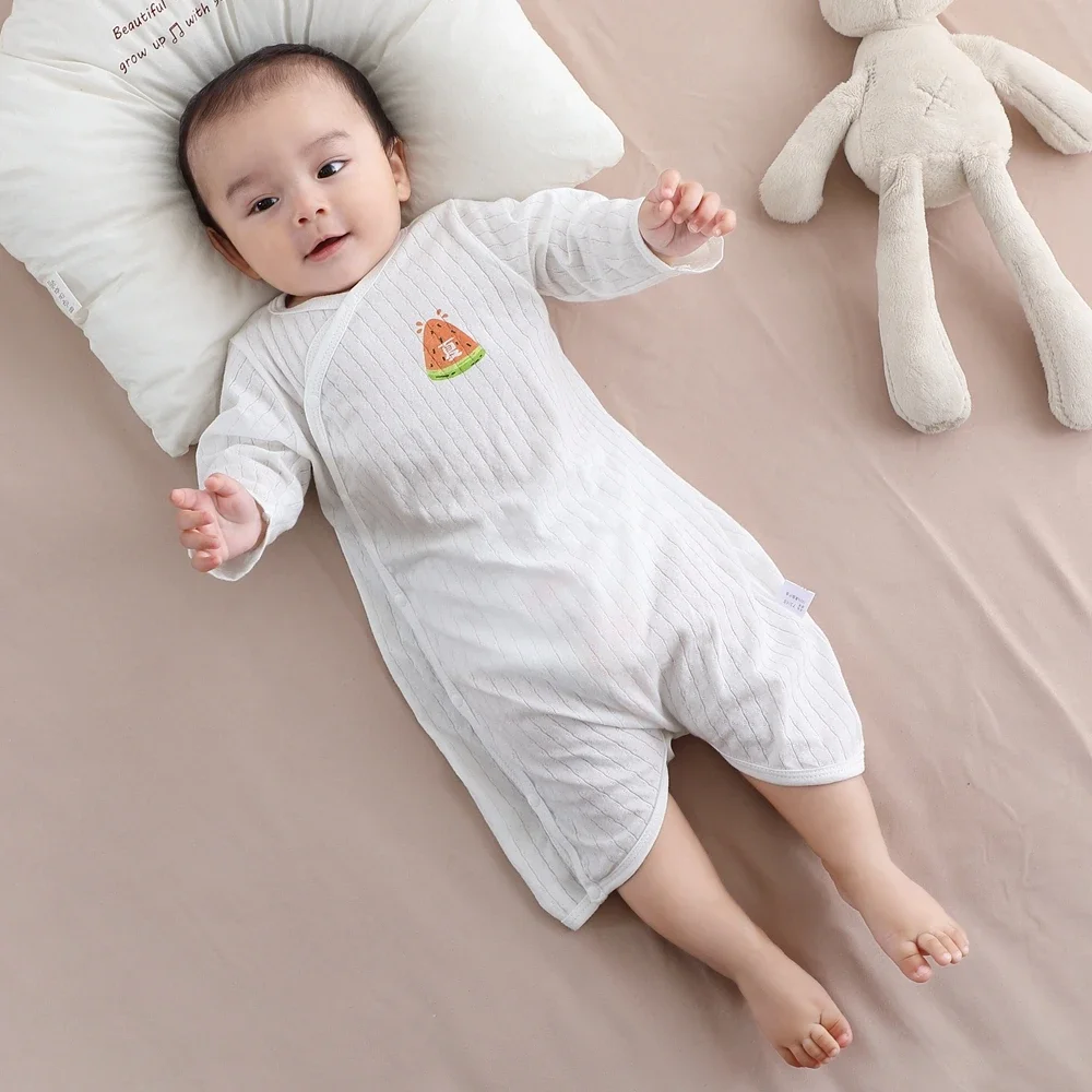 Newborn Baby Summer Homewear Cotton Infant Rompers Soft Baby Bodysuit Breathable Boy Girls Pajamas Baby Clothes 0-18 Months