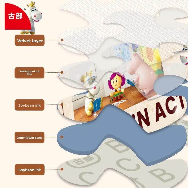 Gubu Puzzle Toy Story da 1000 pezzi 30° anniversario Edizione speciale Superficie in velluto Cartone blu Gioco cerebrale per adulti Edizione limitata