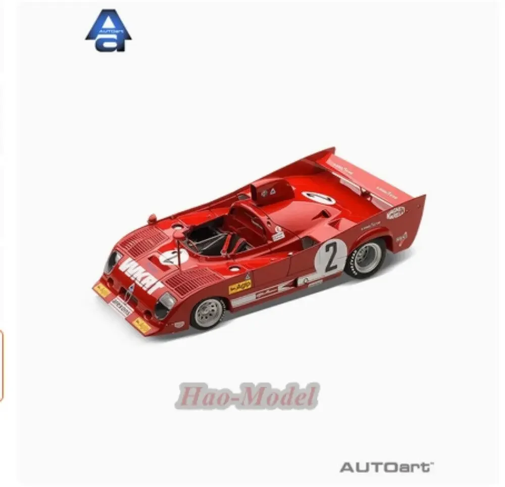 AUTOART 1/18 para ALFA ROMEO 33TT 12 1975 aleación Diecast modelo coche juguetes de simulación niños regalos de cumpleaños Hobby colección de exhibición