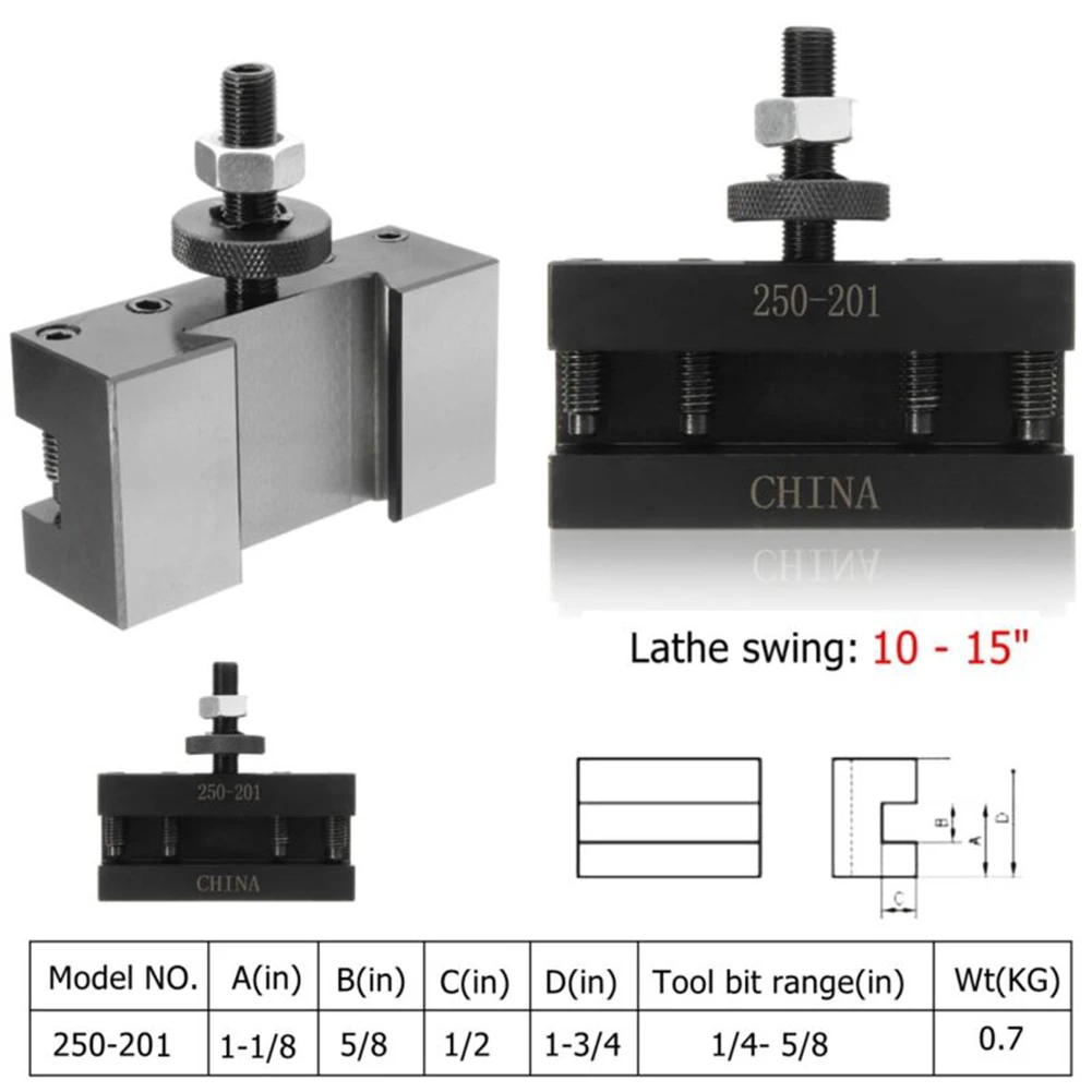 NO.250-201 Turning And Facing Tool Holder Bracket Quick Change Turning &Facing Tool Post Holder 250-201 For Lathe Tool