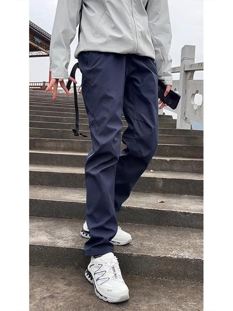 

Men's Soft ell Climbing Pants Spring Outdoor Windproof Waterproof Cargo Trousers Cleanfit Workwear Straight Leg Casual Pants