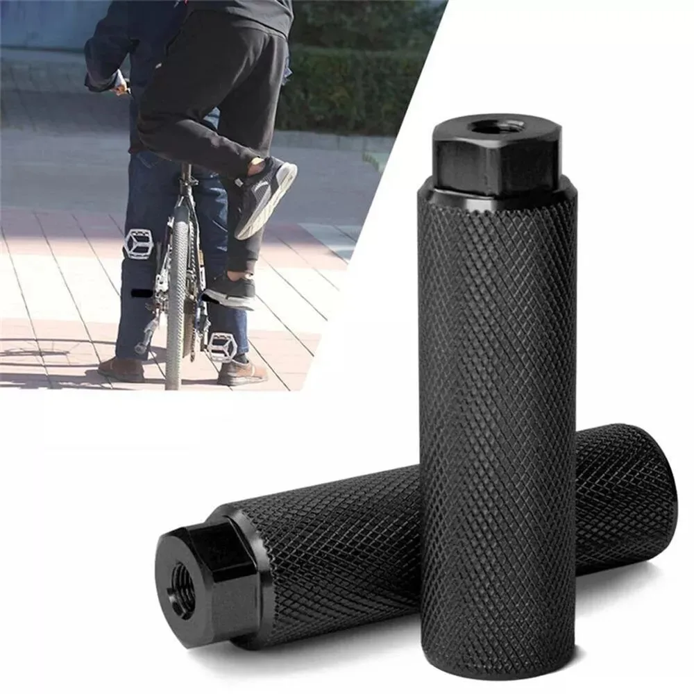 2Pcs Durable Anti-Slip Bike Pegs Lightweight Cycling Parts Bike Foot Rest Aluminum Alloy Bicycle Accessories Fit 3/8 Inch