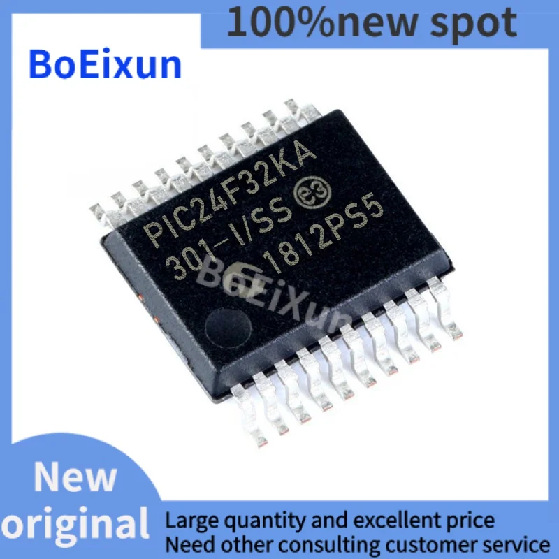 1-100 PCS PIC24F32KA301-I/SS SSOP-20 224F32KA301 Embedded Microcontroller IC Chip Package SOP Brand New Original