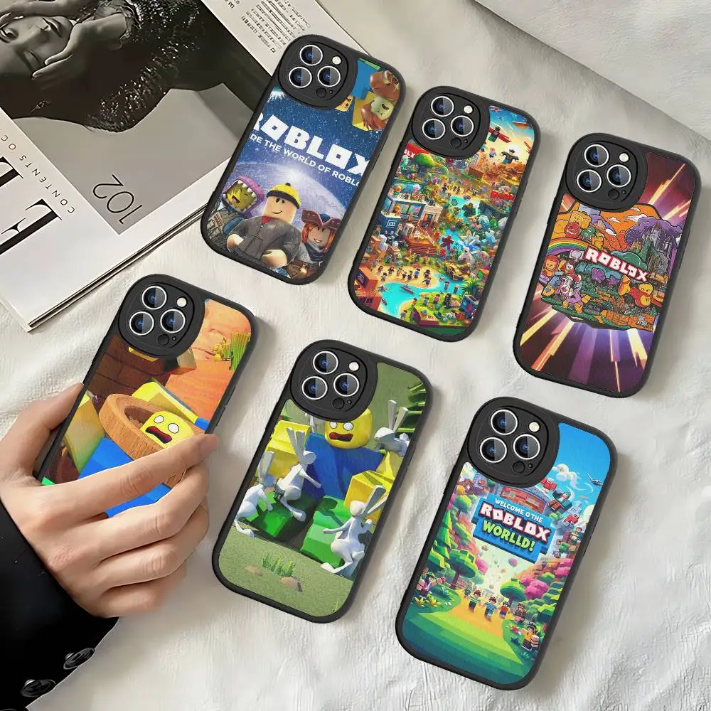 لعبة شعبية R-Roblox حافظة هاتف آيفون 11 12 13 14 15 16 برو ماكس بلس أغطية جلد