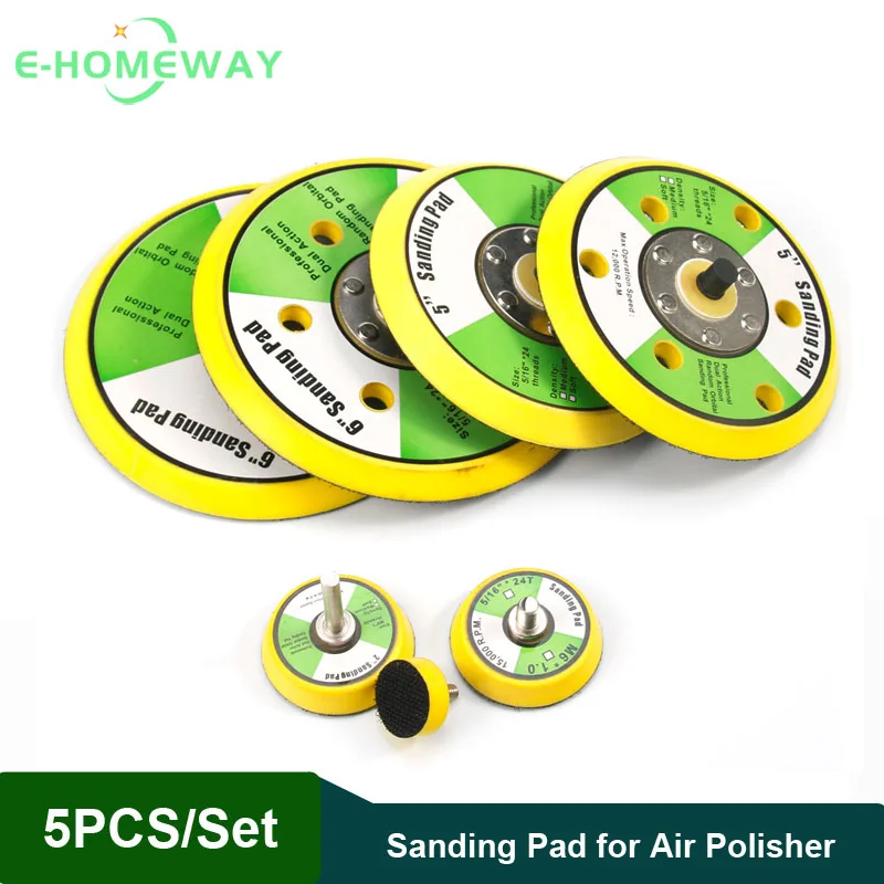 hook and loop da backing plate pad sander polisher m6 thread para auto carpintaria lixa lixamento polimento de carro 6 01