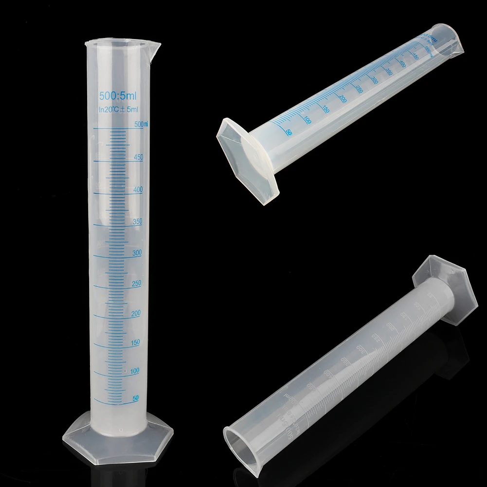 500ml Measuring Cylinder 500ml Measuring Cylinder Plastic Graduated Laboratory Trial Test Liquid Tube Hot Laboratory Test Tube