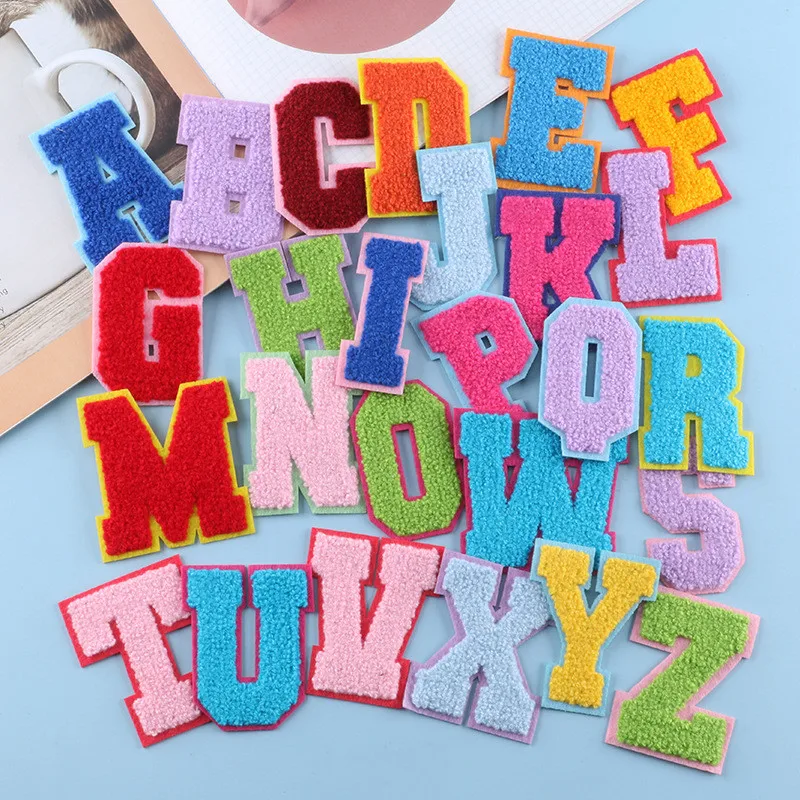 Color Alphabet, Letter, Name, Patches for Clothing Hat, Cloth Sticker, Embroid, Garment Accessories, DIY Logo, Iron-on, Sewing