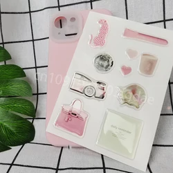 decorative 3D phone case sticker personalized fashion glass resin label popular dome epoxy crystal gel logo jelly cute DlY shape