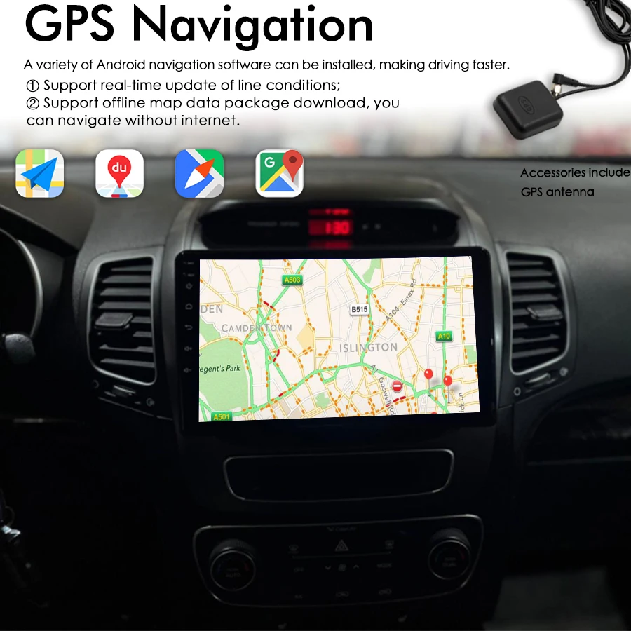 128GB ROM Android 14 Radio 2Din para Kia Sorento II XM 2012 - 2021 navegación GPS pantalla táctil estéreo reproductor de vídeo Multimedia para coche