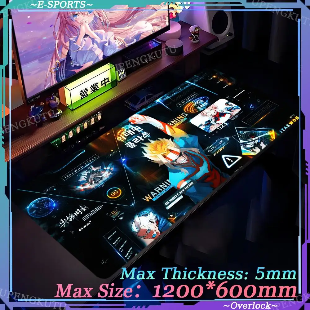 

My_Hero_Academia Cute desktop accessories DIY gaming computer Locked edge pads Mouse Desktop accessories Pad