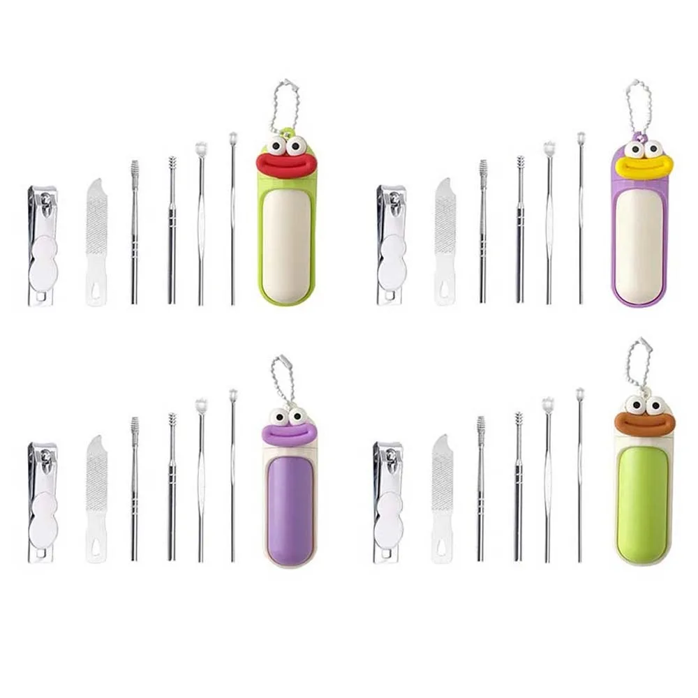 Outil de manucure mignon coupe-ongles chaîne pendentif pince coupante à ongles Mini lime à ongles soins des ongles cure-oreille dessin animé ponçage des ongles voyage