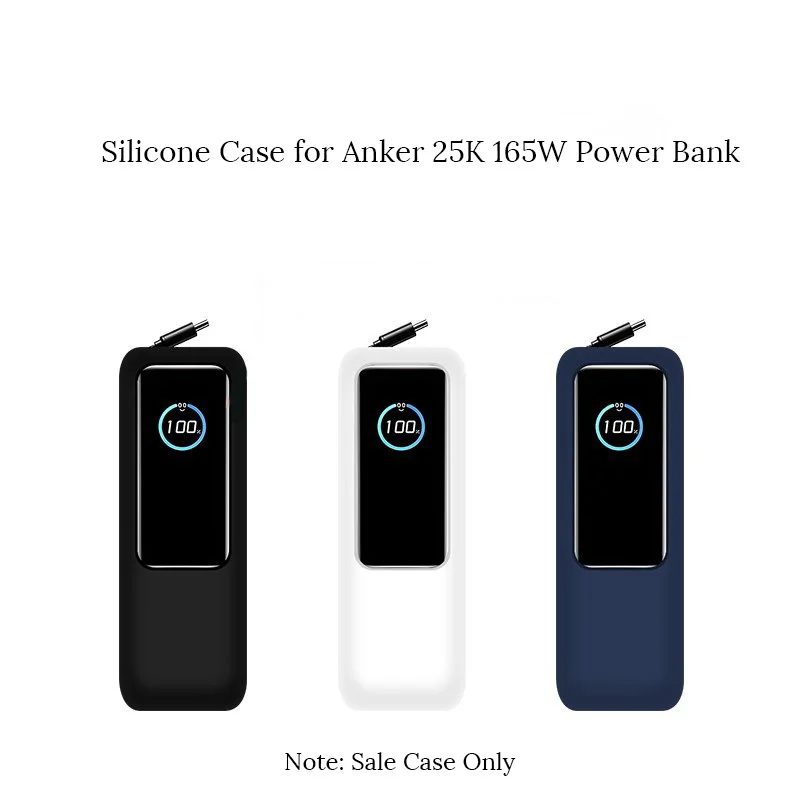 Silicone Protective Case for Anker 25K 165W Power Bank Shockproof Soft Cover for Anker Power Bank A1695 Scratch-Resistant Skin
