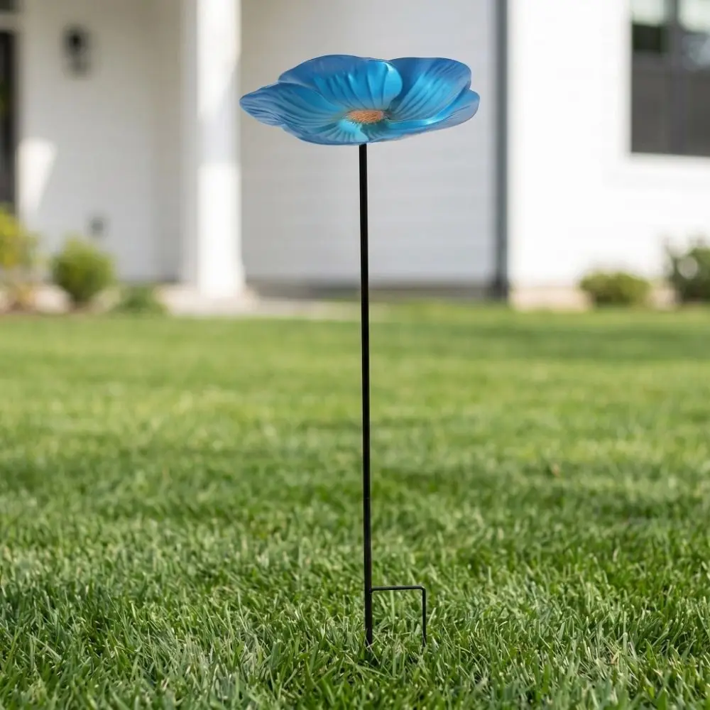 Flower Shape Bee Butterfly Watering Station Ornamental Horticulture Patchwork Garden Birdbath Garden Stake Bird Bath Yard