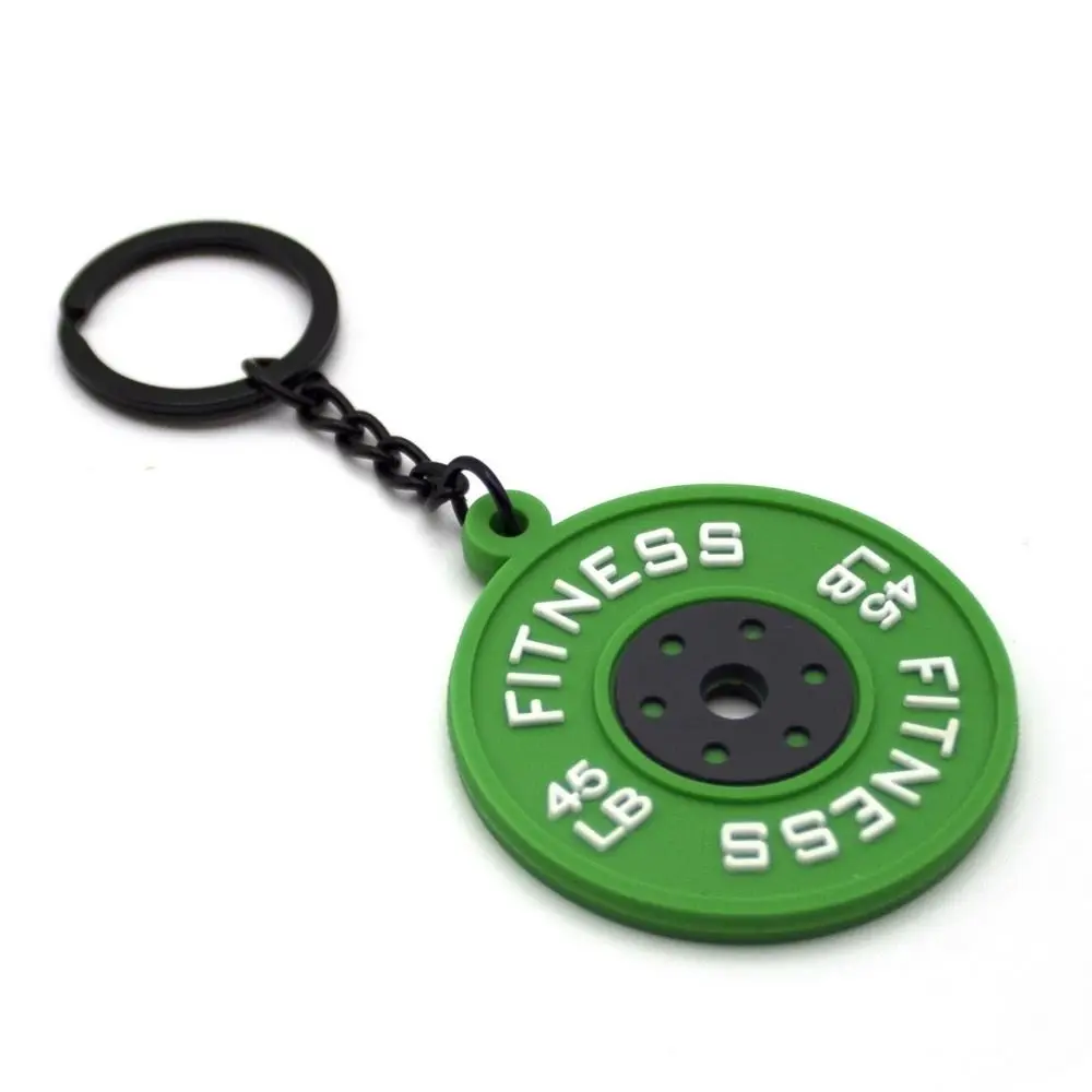 Mini Barbell Plates Key Chain Dumbbell Simulation Barbell Plates Keyring Bag Charm Jewelry Fitness Series Pendant Fitness Prople