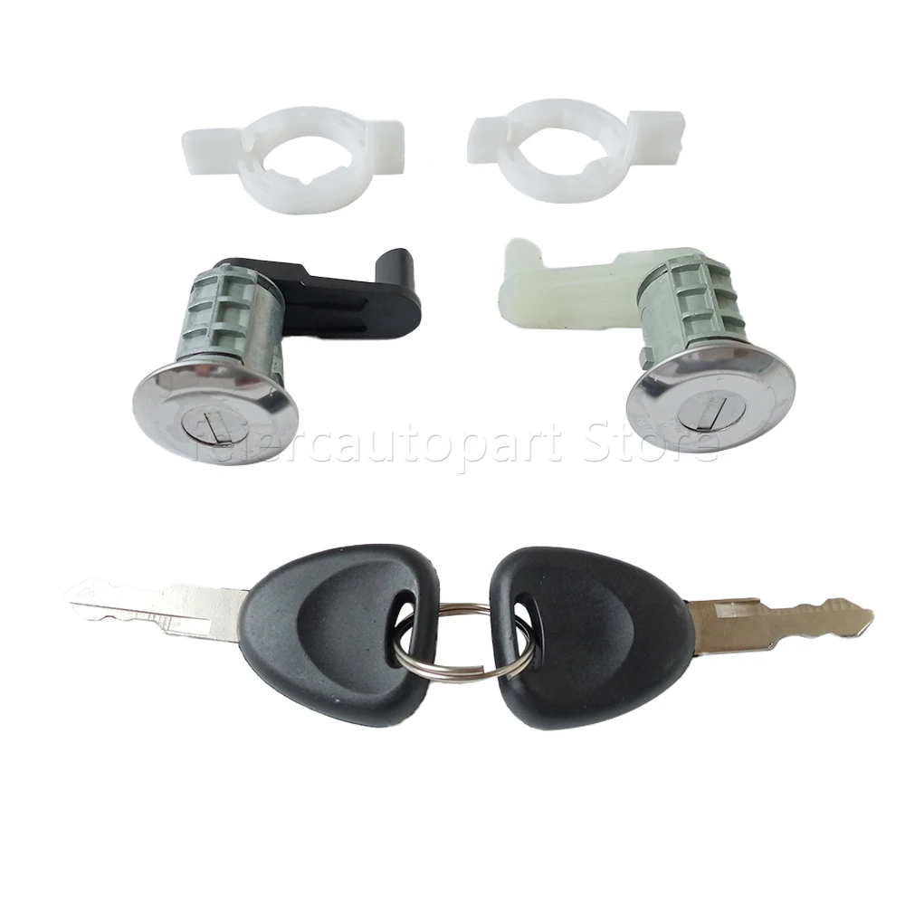 7701468981 Car Door Lock Barrel Cylinder With 2 Key Left+Right Fit For Renault Megane Scenic Clio Master 7701468982