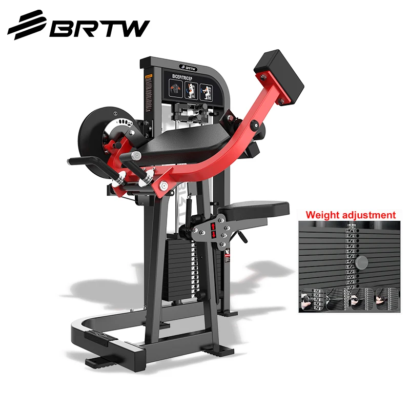 

High Quality Commercial Biceps Curl Machine Pin Loaded Training Gym Equipment Triceps Extension Machine