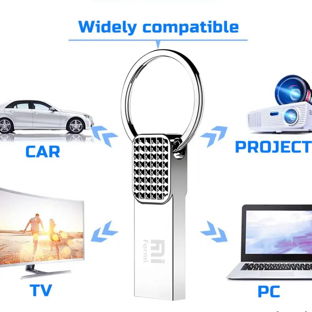 Memoria USB 3,0 de alta velocidad, Pendrive de 2TB, 128GB, 256GB, 512GB, disco U de Metal para TV y ordenador