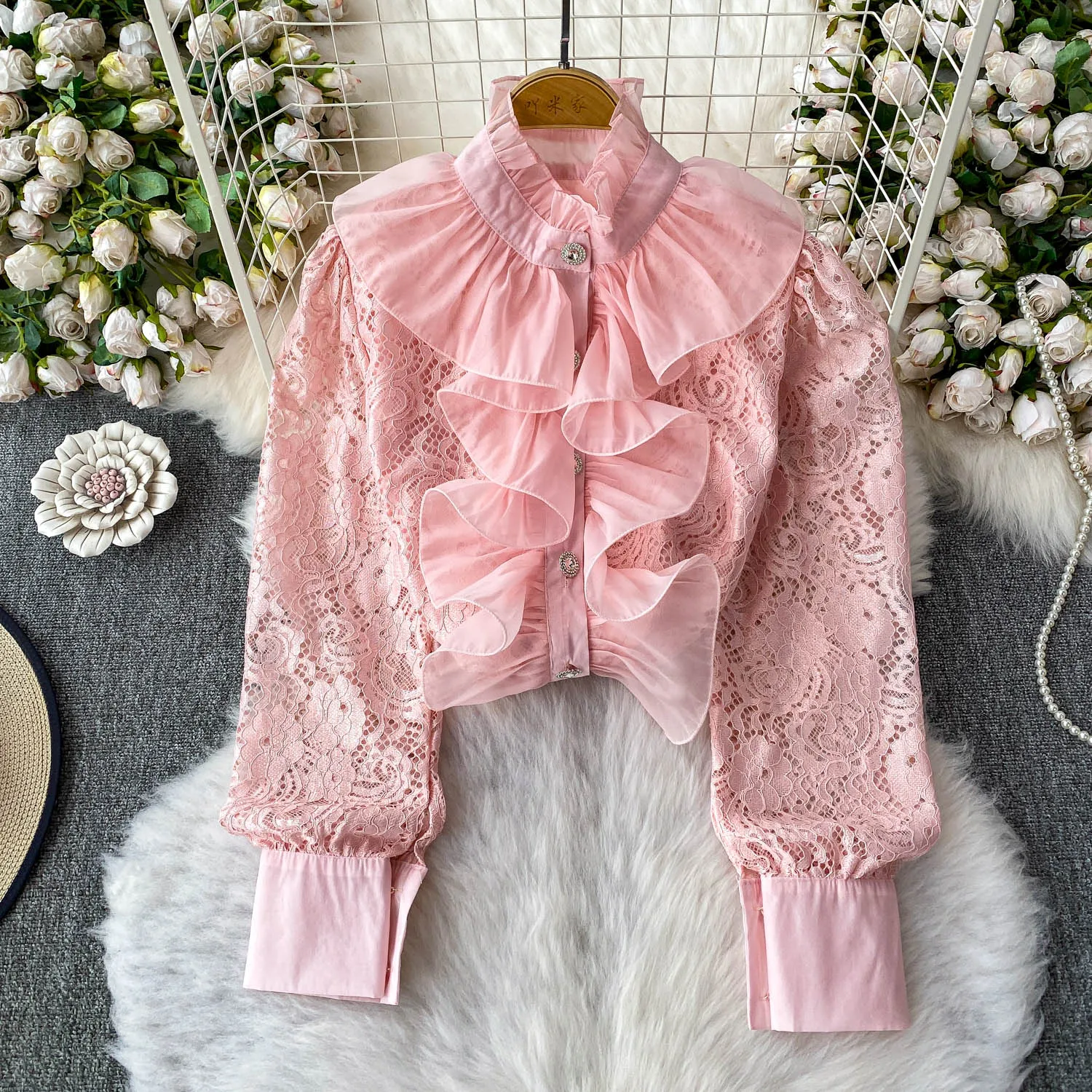 

Женские кружевные роскошные элегантные топы, женские лоскутные рубашки для ужина, банкетов, вечерние, свадебные блузки, вечерние, деловые, милые рубашки