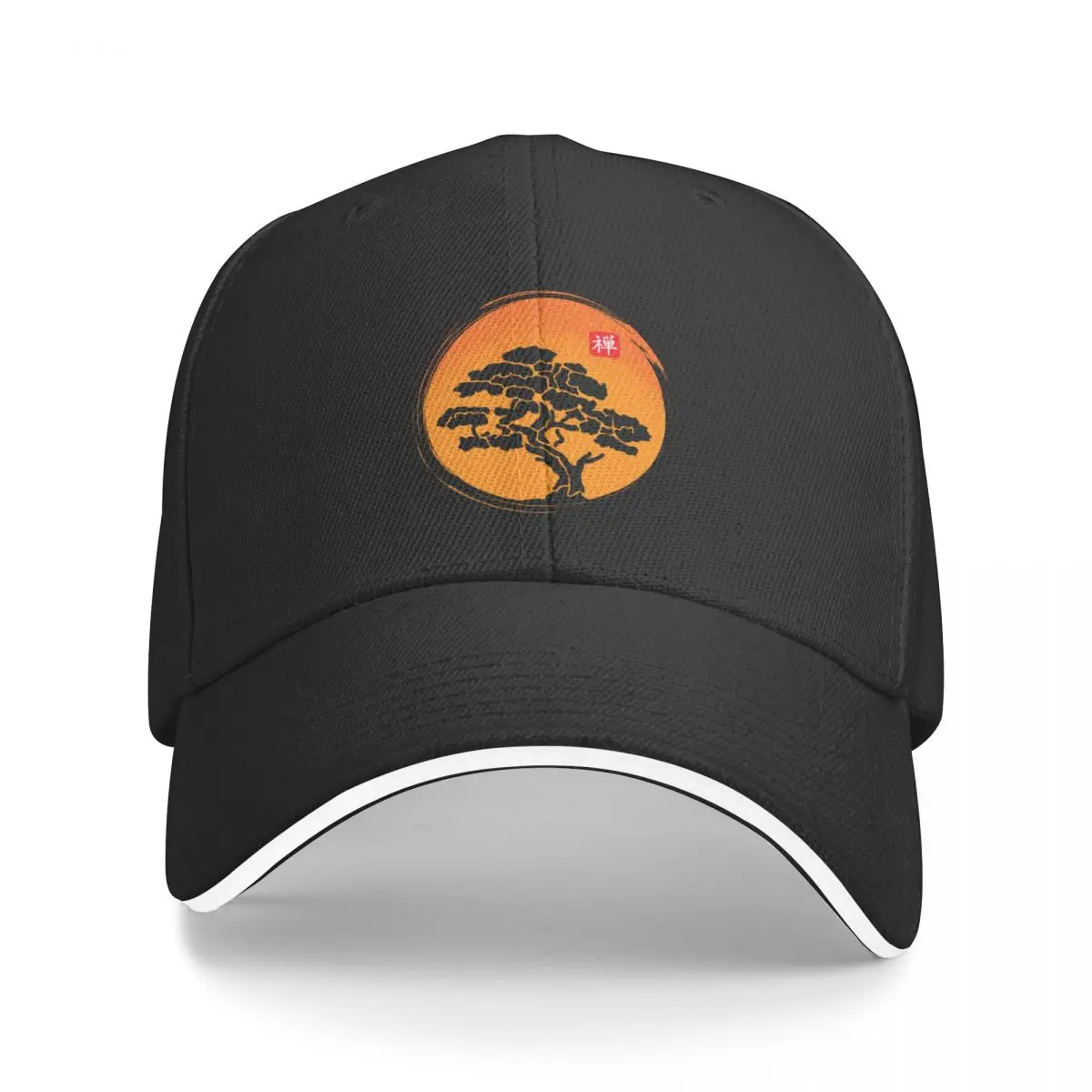

Enso Circle, Bonsai Tree, Zen and Sun Baseball Cap Hat Luxury Brand Anime Hat Custom Cap Elegant Women's Hats Men's