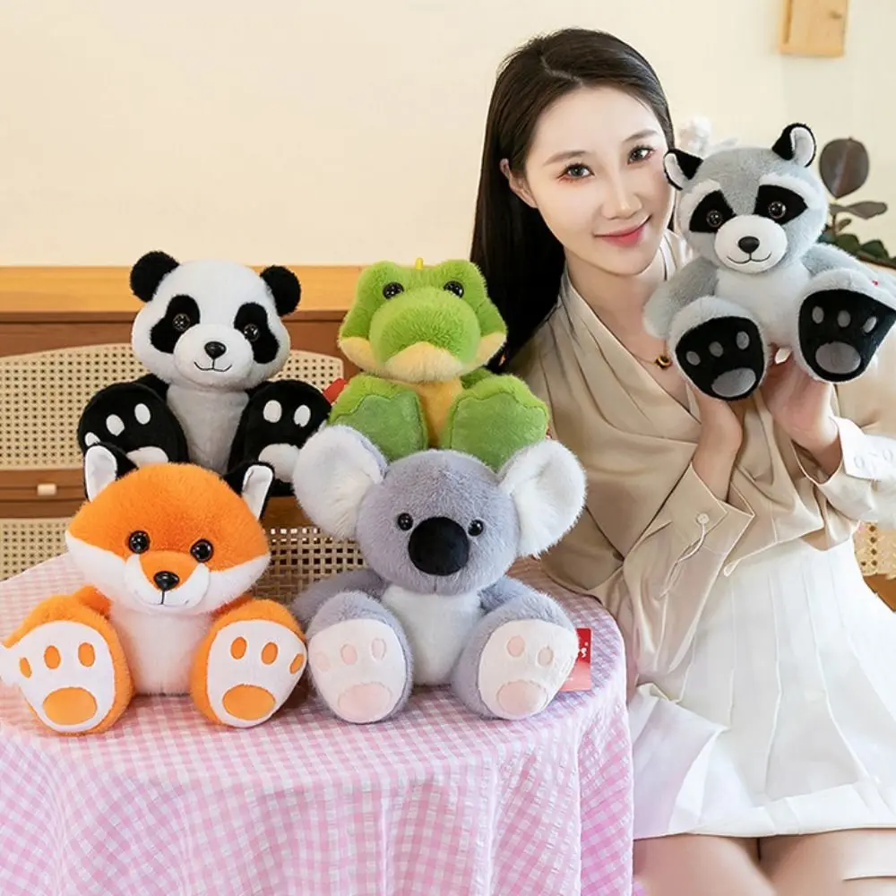 Sitting Animal Plush Panda Animals Stuffed Doll Raccoon Koala Animals Plush Toy Cartoon Soft Frog Plush Doll Baby Toys