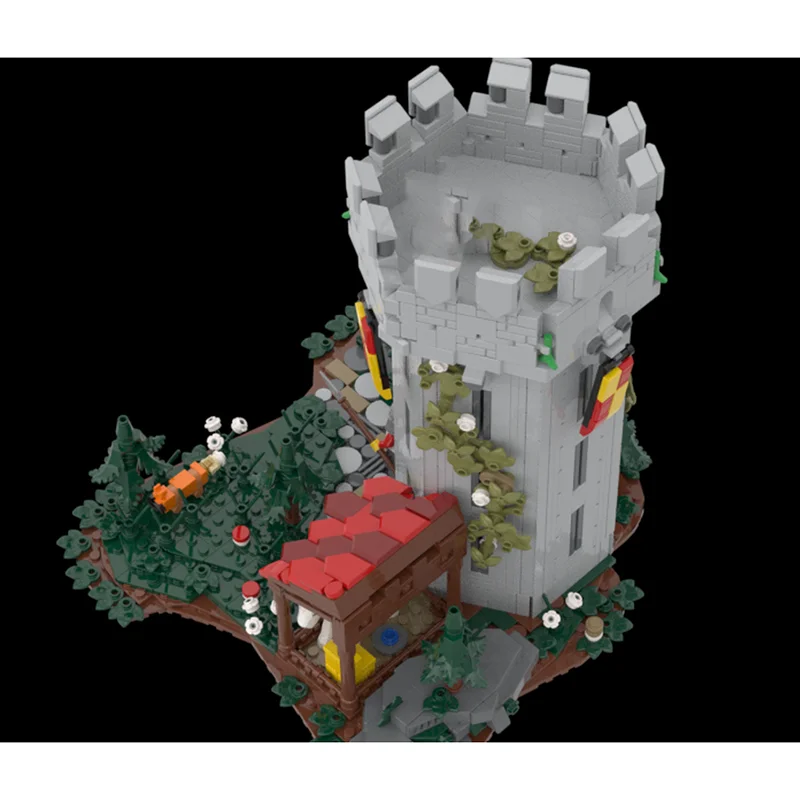 Medieval Castle Model Moc Building Bricks Modular The Lone Tower Technology Blocks Christmas DIY Toy Fortress Construction Gifts