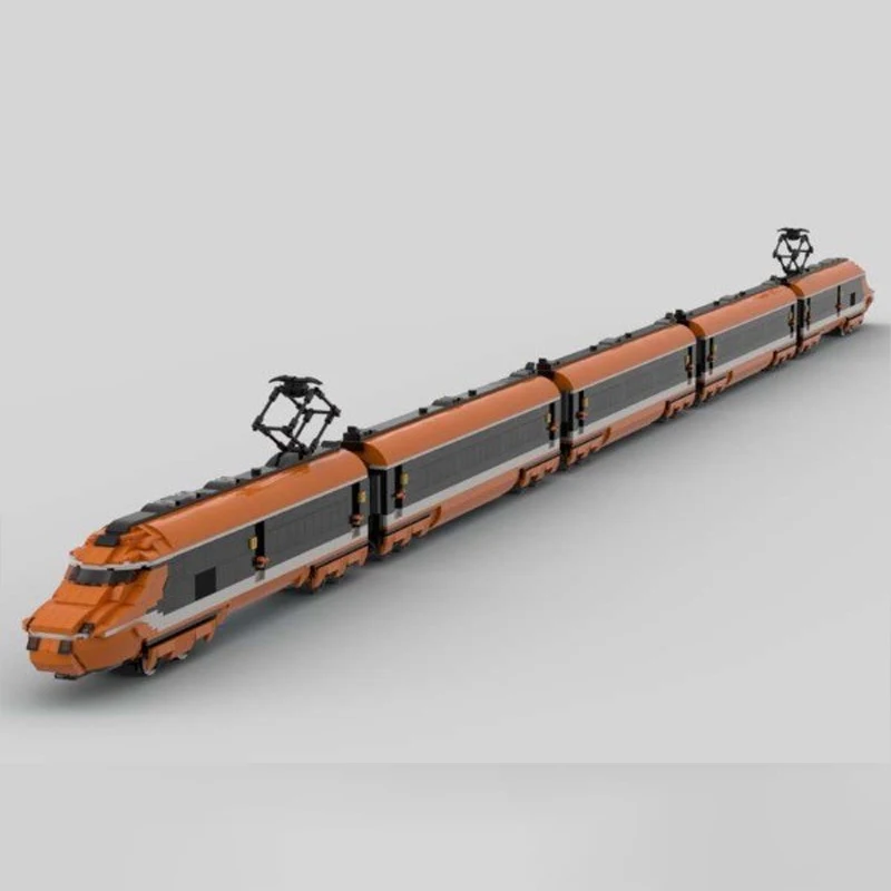 694P MOCS TGV Sud-Est قاطرة بنة الحضرية السكك الحديدية مترو الانفاق مركبة تجميع الطوب اللعب هدايا للأطفال MOC- 188170