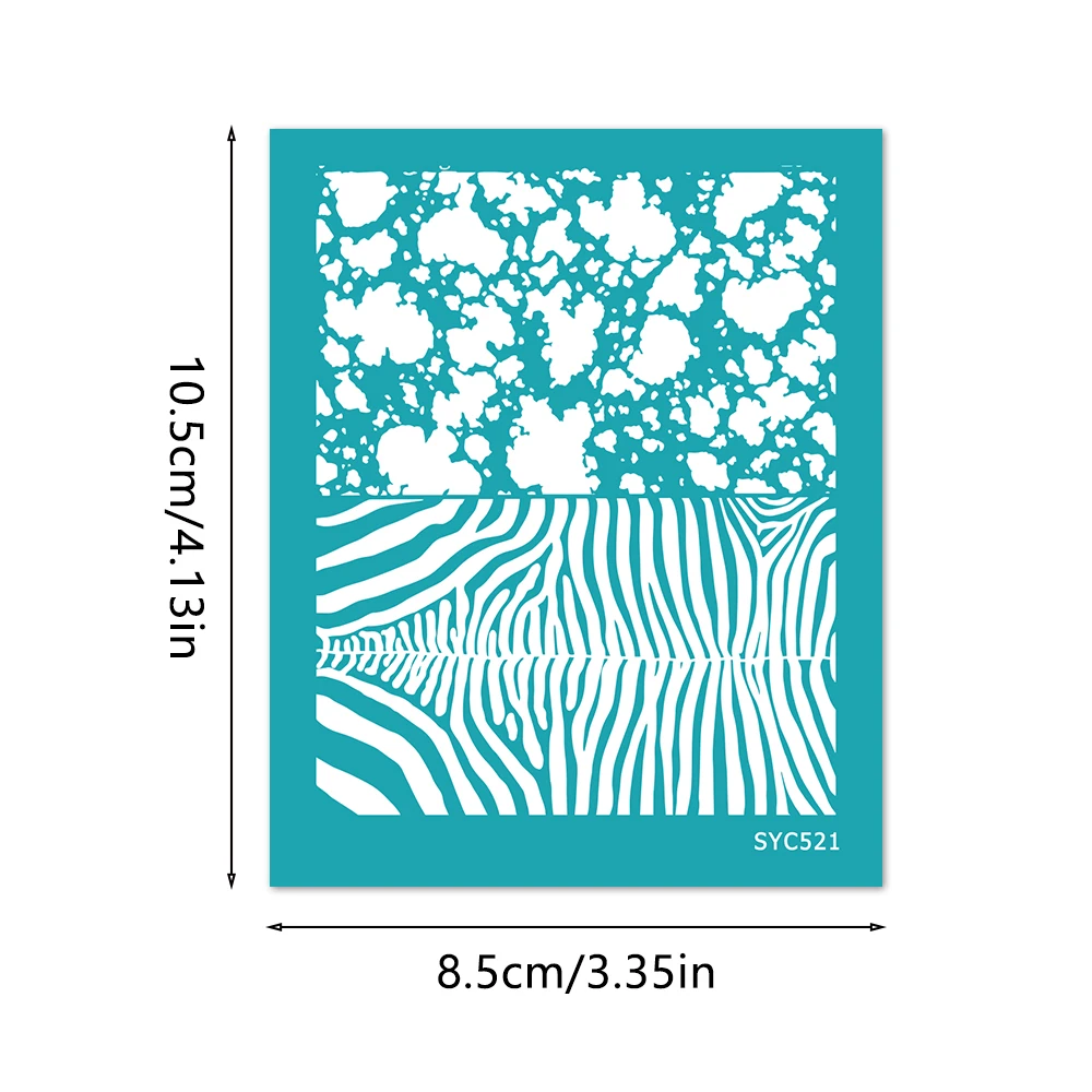 Leaf/Bamboo/Flower Pattern Silk Screen Stencil for Polymer Clay Reusable Silkscreen Mesh Transfer Paper DIY Jewelry Earrings
