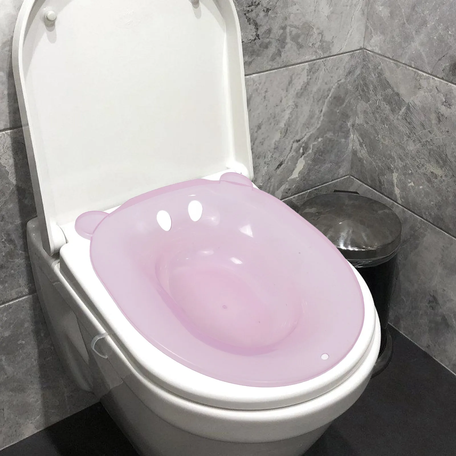 

Sitz Bath Basin for Toilet Seat Postpartum Care for Women Hemorrhoids Relief Elderly Use Plastic Bidet Basin Comfortable Deep