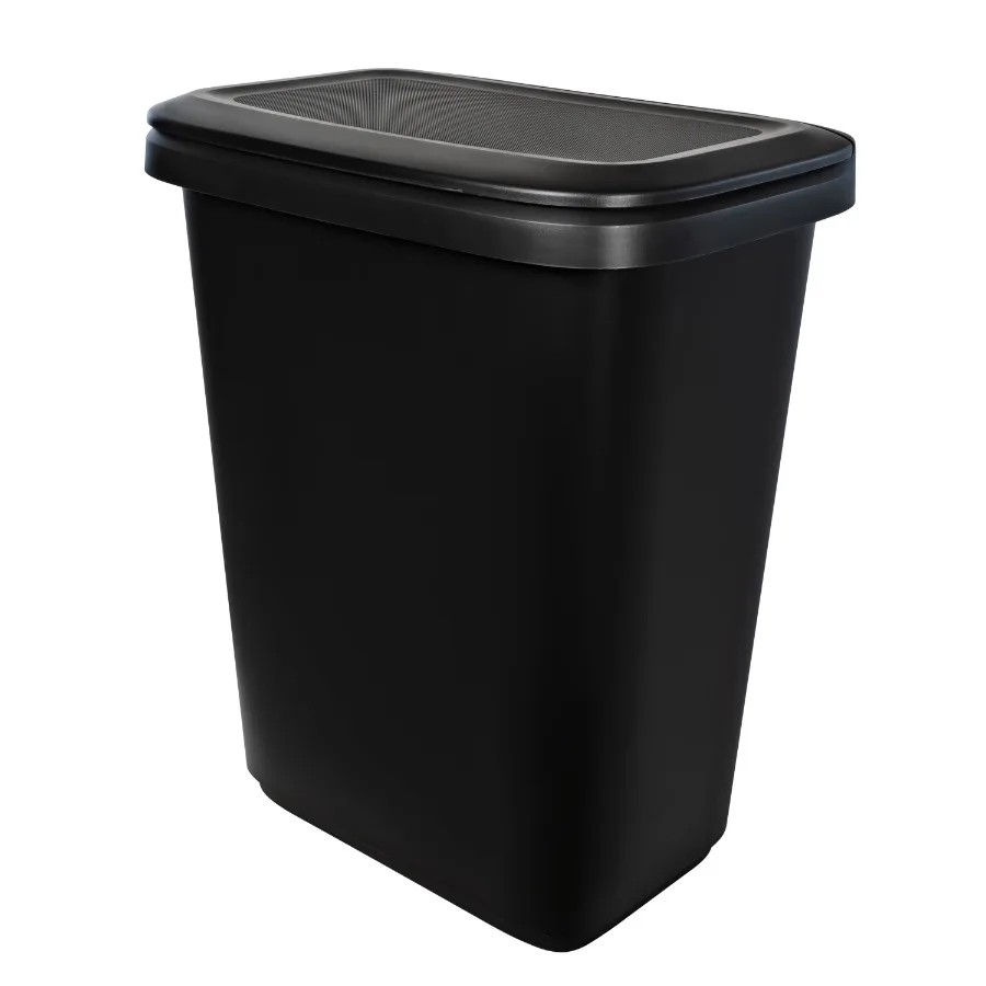 

20.4 Gallon Kitchen Trash Can with Two Compartment Recycling Design, Lift Top Lid, Durable Plastic Construction, Space-Saving B